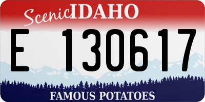 ID license plate E130617
