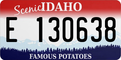 ID license plate E130638