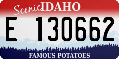 ID license plate E130662