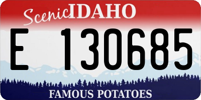 ID license plate E130685