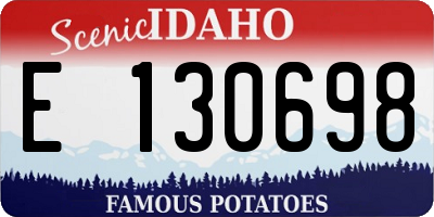 ID license plate E130698