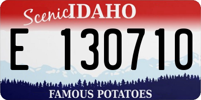 ID license plate E130710
