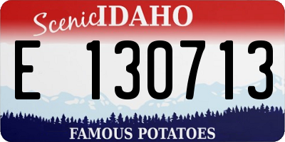 ID license plate E130713