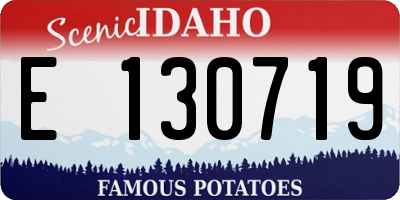 ID license plate E130719