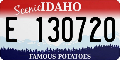 ID license plate E130720