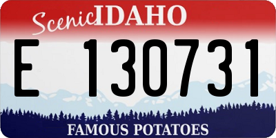 ID license plate E130731
