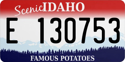 ID license plate E130753