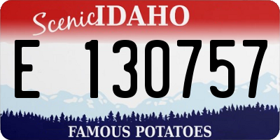 ID license plate E130757