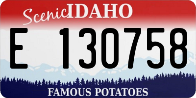 ID license plate E130758