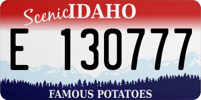 ID license plate E130777