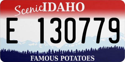 ID license plate E130779
