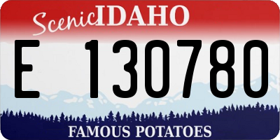 ID license plate E130780
