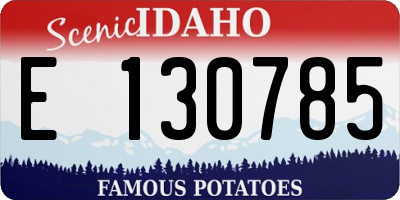 ID license plate E130785