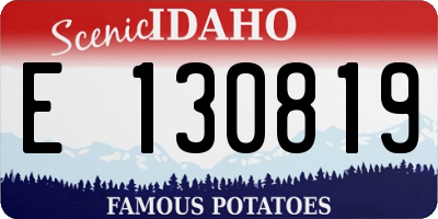 ID license plate E130819