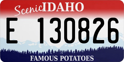ID license plate E130826