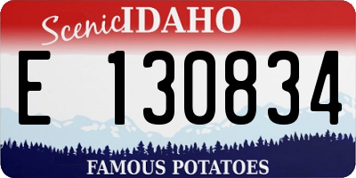 ID license plate E130834