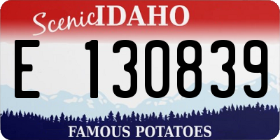 ID license plate E130839