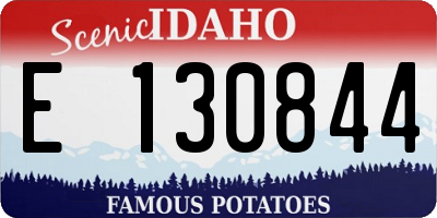 ID license plate E130844