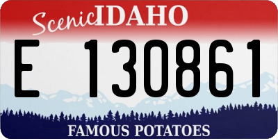 ID license plate E130861