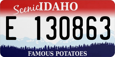 ID license plate E130863
