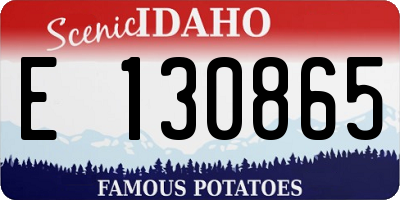 ID license plate E130865
