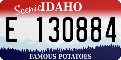 ID license plate E130884