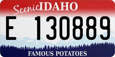 ID license plate E130889