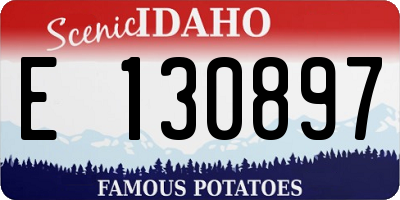 ID license plate E130897