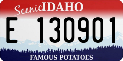 ID license plate E130901