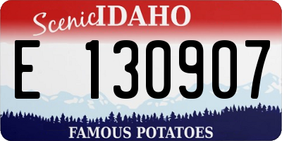 ID license plate E130907