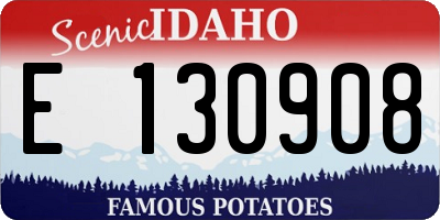 ID license plate E130908