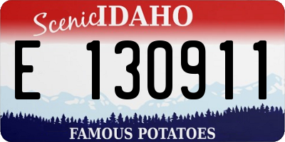 ID license plate E130911