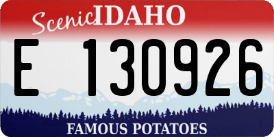 ID license plate E130926