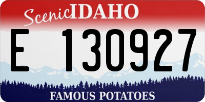ID license plate E130927
