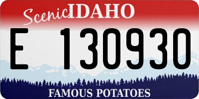 ID license plate E130930