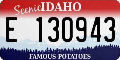 ID license plate E130943