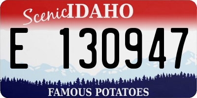 ID license plate E130947