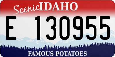 ID license plate E130955