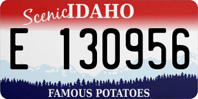 ID license plate E130956