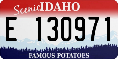 ID license plate E130971