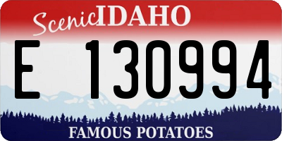 ID license plate E130994
