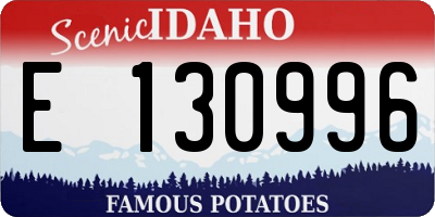 ID license plate E130996