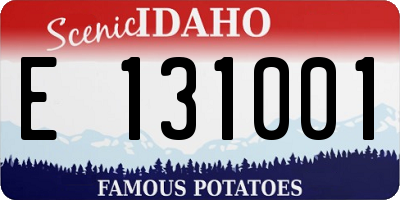 ID license plate E131001