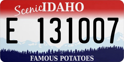 ID license plate E131007