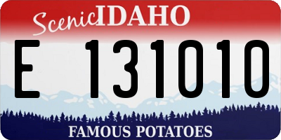 ID license plate E131010