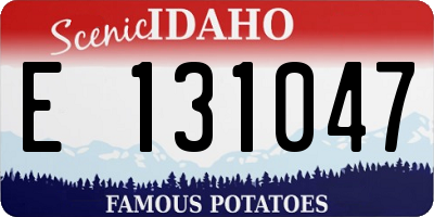 ID license plate E131047