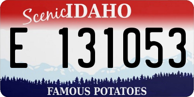 ID license plate E131053