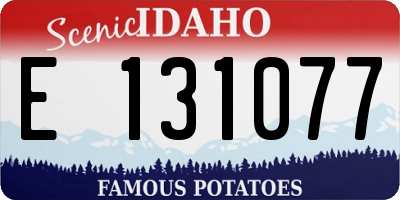 ID license plate E131077
