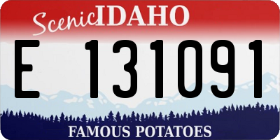 ID license plate E131091