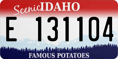 ID license plate E131104